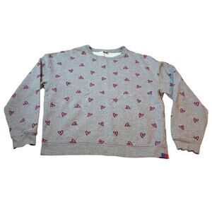 Kule Oversized All over Heart Sweatshirt Size XS